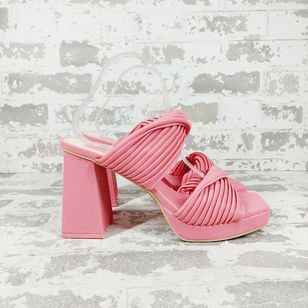 NEW Dolce Vita Women's Emeley Pink Slip-On Double Band Dress Sandals W200 - Picture 6 of 12